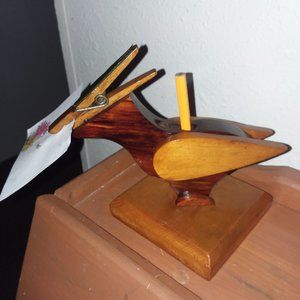 Folk art, bird pencil holder